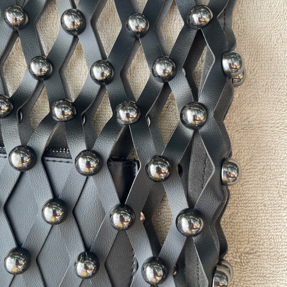 Zara Black Studded Women's Bag - Picture 4 of 6